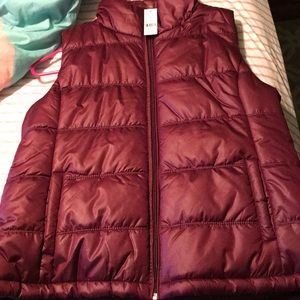 Puffy Burgundy Vest